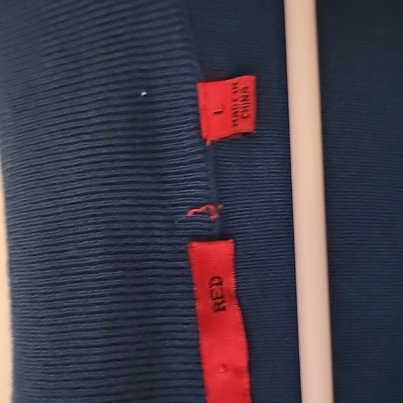 RED Faux Leather Trim Colonial Jabot Ruffle Teal Gasparilla Castlecore Top - Picture 5 of 10